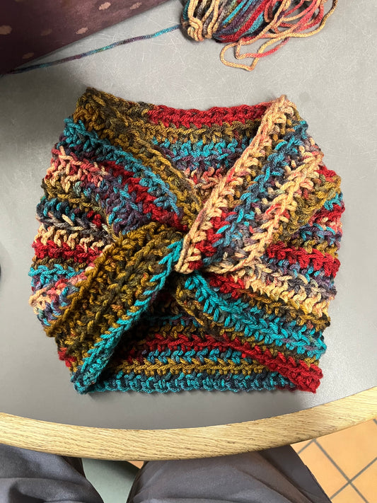 Multicolor Wide Turban Headband